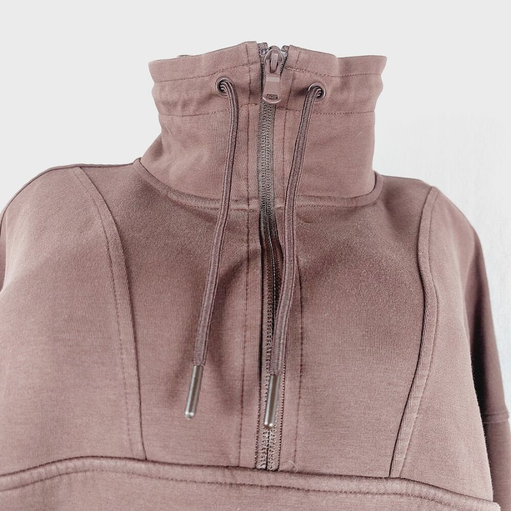 Old Navy Women's Brown Dynamic Fleece Half-Zip Pullover Sweatshirt Size 2X - Picture 8 of 12